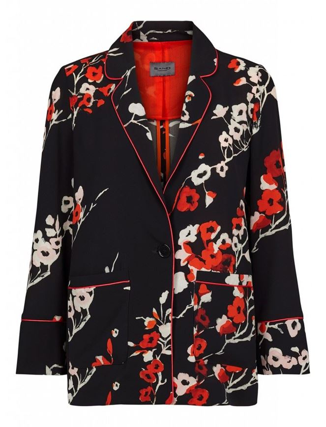 Blazer med røde blomster