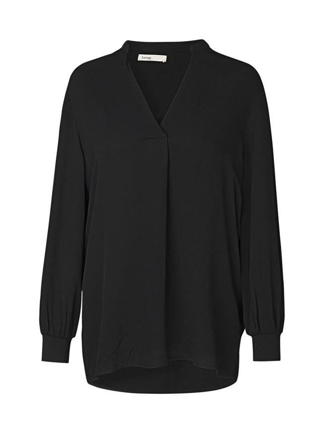 Bluse med elastik manchet